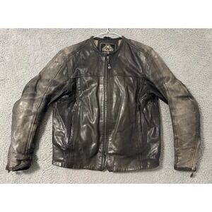 Roland Sands Design RSD‎ Men's S BARFLY Brown Leather Motorcycle Riding Jacket